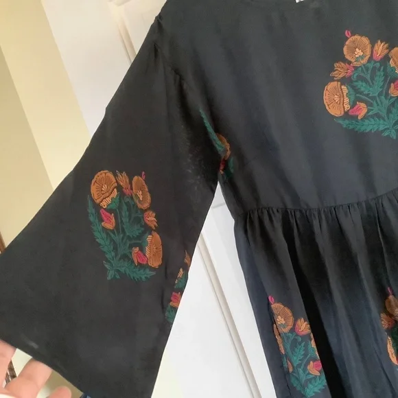 Pink Chicken Silk Kelly Midi/Maxi Dress Caviar Bellflower SZ S - Picture 5 of 16